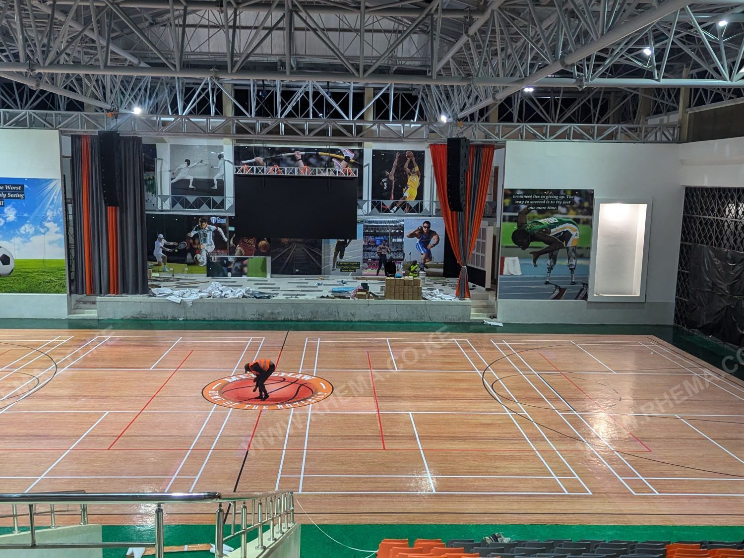 Sports arena epoxy floor Kenya